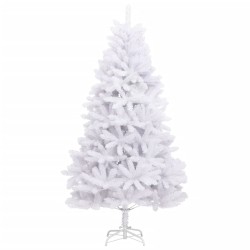Sapin de Noël artificiel à charnières avec support blanc 180 cm 