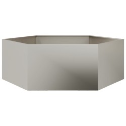 Jardinière hexagone 138x120x45 cm acier patinable 