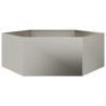 Jardinière hexagone 138x120x45 cm acier patinable 