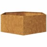 Jardinière hexagone 138x120x45 cm acier patinable 