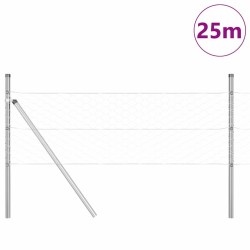 Ensemble de Clôture Set de 2 Acier Galvanisé 