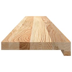 Appuis de fenêtre 2 pcs non traité 120x20x2cm bois chêne massif 