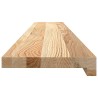 Appuis de fenêtre 2 pcs non traité 120x20x2cm bois chêne massif 