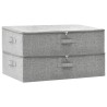 Boîtes de rangement 2 pcs Tissu 70x40x18 cm Gris 