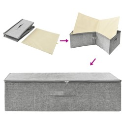 Boîtes de rangement 2 pcs Tissu 70x40x18 cm Gris 