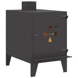 Réchaud de Camping avec Cheminée Noir 35x50x60 cm Acier 