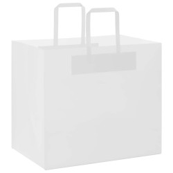Sacs en papier 250 pcs avec poignées blanc 32x22x28 cm 