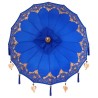 Parasol balinais Autre Bleu x 260 cm Coton et bois massif 