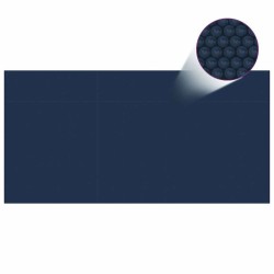 Film solaire de piscine flottant PE 400x200 cm Noir et bleu 