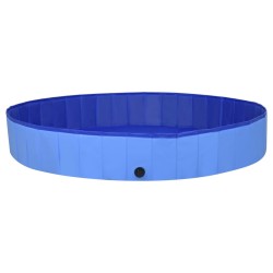 Piscine pliable pour chiens Bleu 200x30 cm PVC 