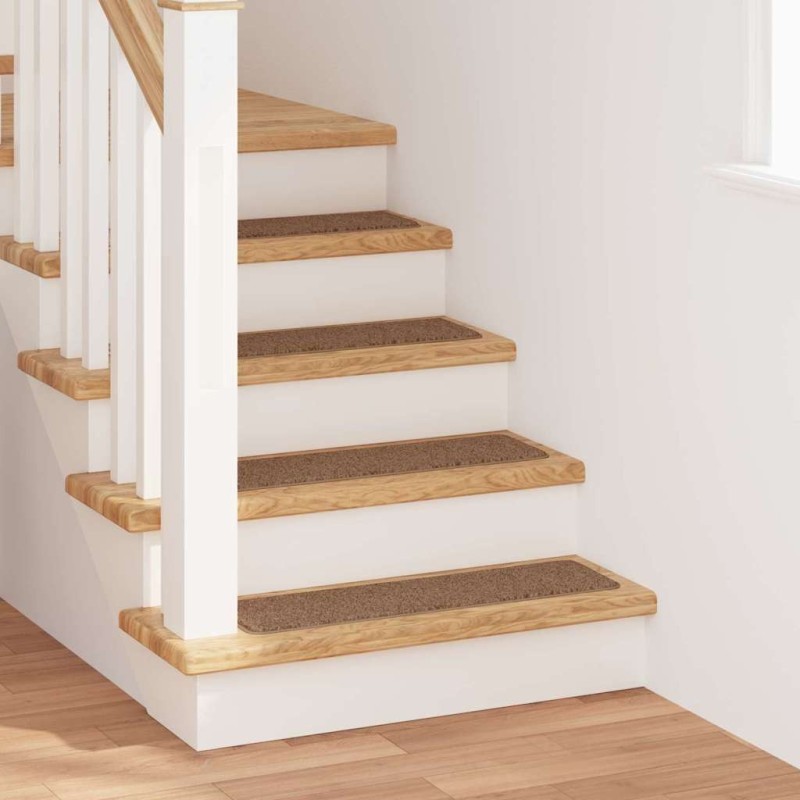 Tapis d'escalier avec dos en latex Jaune 20x75 cm 