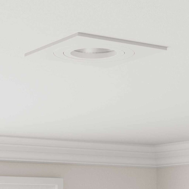 Spots encastrés 24 pcs Carré GU10 Blanc 91x91 mm 