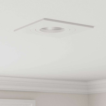 Spots encastrés 24 pcs Carré GU10 Blanc 91x91 mm 