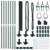 Ensemble de poteaux de clôture Pack de 2 Vert Métal Durable 