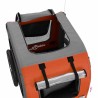 Remorque de vélo pour animaux de compagnie, orange et gris, en tissu Oxford et fer 