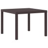 Table de jardin Marron 100x100x73 cm en poly rotin 