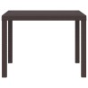 Table de jardin Marron 100x100x73 cm en poly rotin 