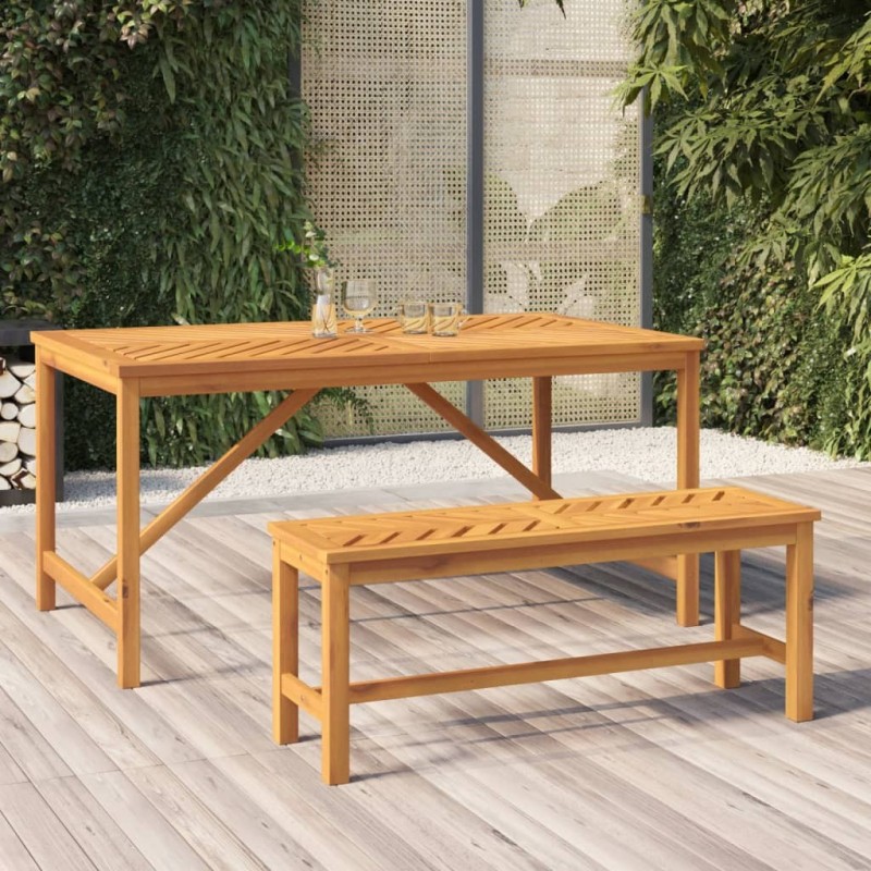 Banc de jardin 110 cm bois massif d'acacia 