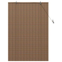 Store de Fenêtre avec des rideaux Marron 120 x 160 cm Bambou 