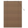 Store de Fenêtre avec des rideaux Marron 120 x 160 cm Bambou 