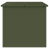 Boîte de rangement dehors Verte Olive - 55 x 50,5 x 50 cm, faite en acier laminé à froid. 