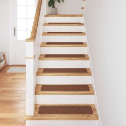 Tapis d'escalier avec dos en latex Jaune 20x75 cm 