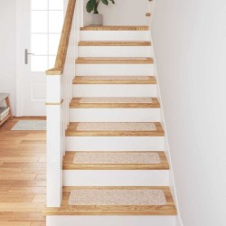 Tapis de marche avec support en latex Crème 20x75 cm 