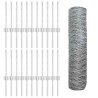 Poteaux de clôture 11 pcs U-Channel 40 cm en acier galvanisé 