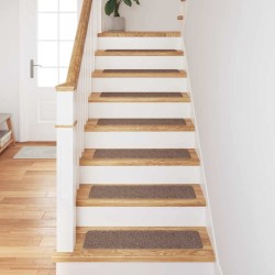 Tapis d'escalier avec dos en latex Marron 20x75 cm 