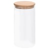 Pots de conservation en verre couvercle en bambou 4 pcs 1200 ml 