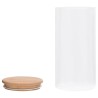Pots de conservation en verre couvercle en bambou 4 pcs 1200 ml 