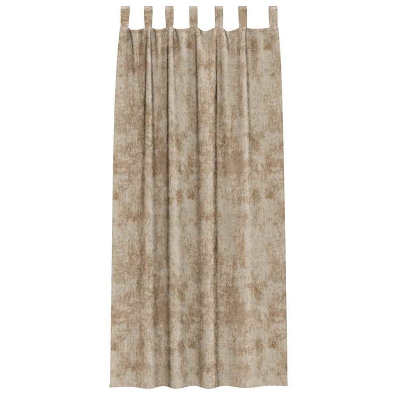 Rideaux en velours - 2 pièces avec œillets Champagne, 225 x 140 cm. 