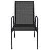 Chaises de jardin 4 pcs Acier et textilène Noir 