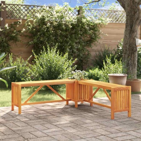 Banc de jardin et jardinière 117x117x40 cm Bois solide d'acacia 