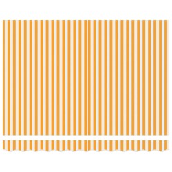 Tissu de remplacement d'auvent pour cadre de 3x2 m en jaune et blanc 