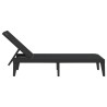 Chaise longue anthracite 186x60x29 cm PP 