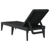 Chaise longue anthracite 186x60x29 cm PP 