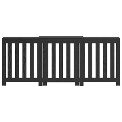 Couvre-Radiateur Chêne Noir 205x21.5x83.5 cm Bois structuré 