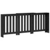 Couvre-Radiateur Chêne Noir 205x21.5x83.5 cm Bois structuré 