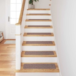 Tapis d'escalier avec dos en latex Marron clair 20x75 