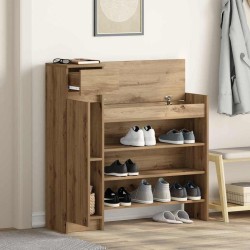 Meuble à chaussures Chêne 100.5x28x100 cm Bois d'ingénierie 