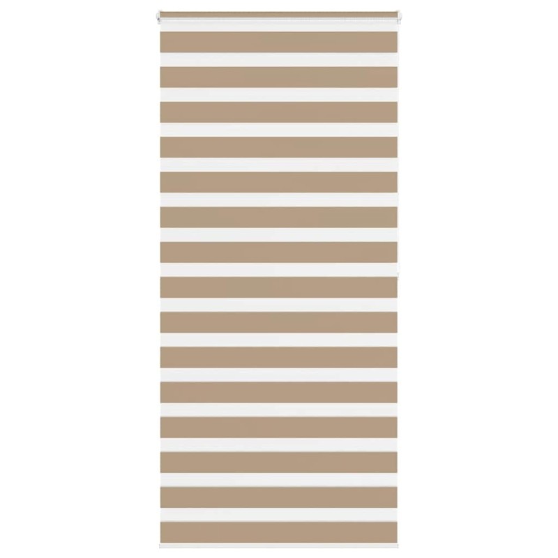Store zèbre marron sable largeur du tissu 110,9 cm polyester 
