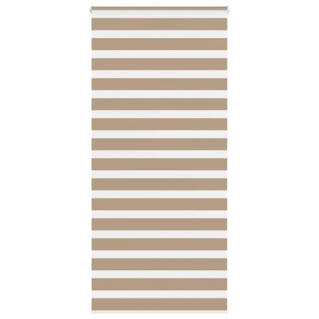 Store zèbre marron sable largeur du tissu 110,9 cm polyester 