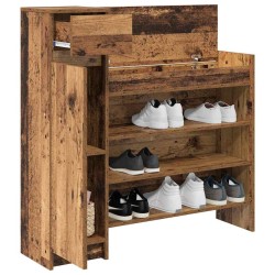 Armoire à chaussures Bois ancien 100.5x28x100 cm Bois reconstitué 