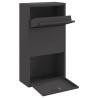 Boîte aux lettres pour colis Noire 44x22x82 cm en acier 