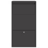Boîte aux lettres pour colis Noire 44x22x82 cm en acier 