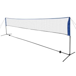 Filet de badminton avec volants 600 x 155 cm 