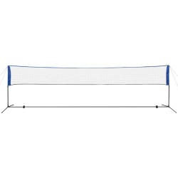 Filet de badminton avec volants 600 x 155 cm 