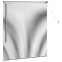 Store de Fenêtre avec des rideaux Argenté 80 x 130 cm Aluminium 