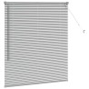 Store de Fenêtre avec des rideaux Argenté 80 x 130 cm Aluminium 